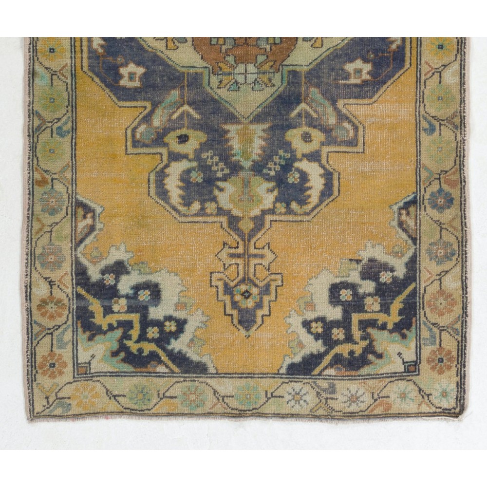 Vintage Handmade Turkish Oushak Rug, Traditional Floor Covering