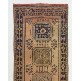Handmade Vintage Turkish Village Runner Rug for Hallway decor
