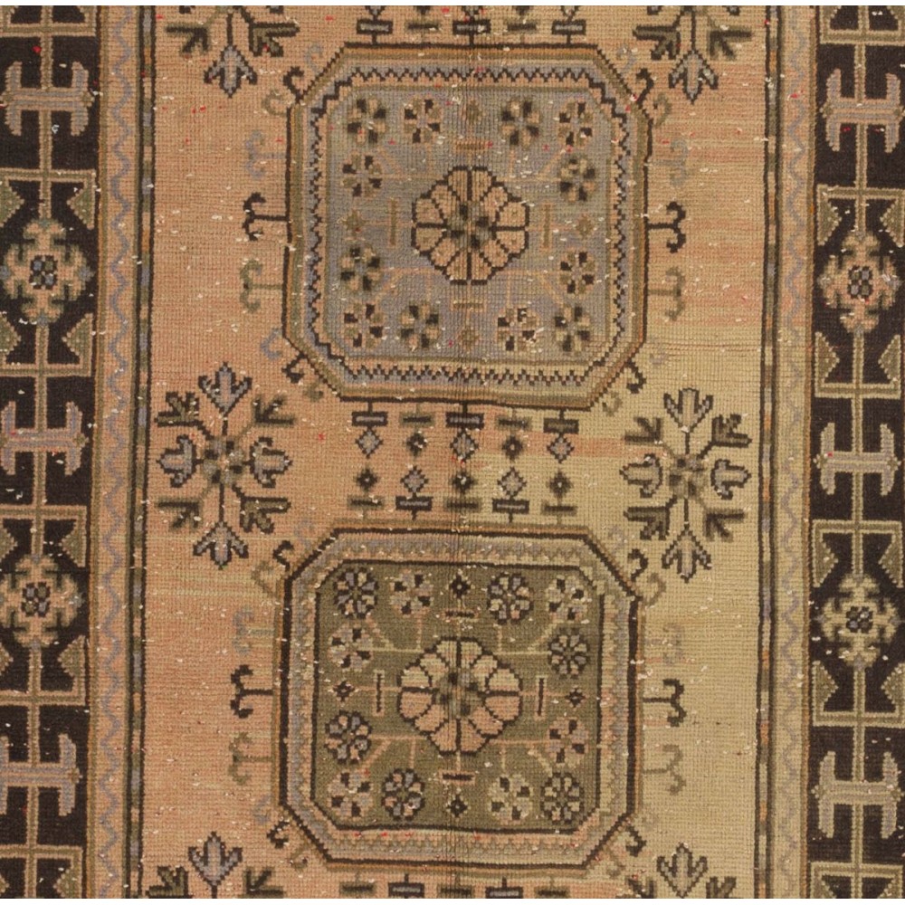 Handmade Vintage Turkish Village Runner Rug for Hallway decor
