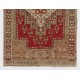 Mid-Century Hand-Knotted Tribal Rug in Soft Colors, 100% Wool Carpet