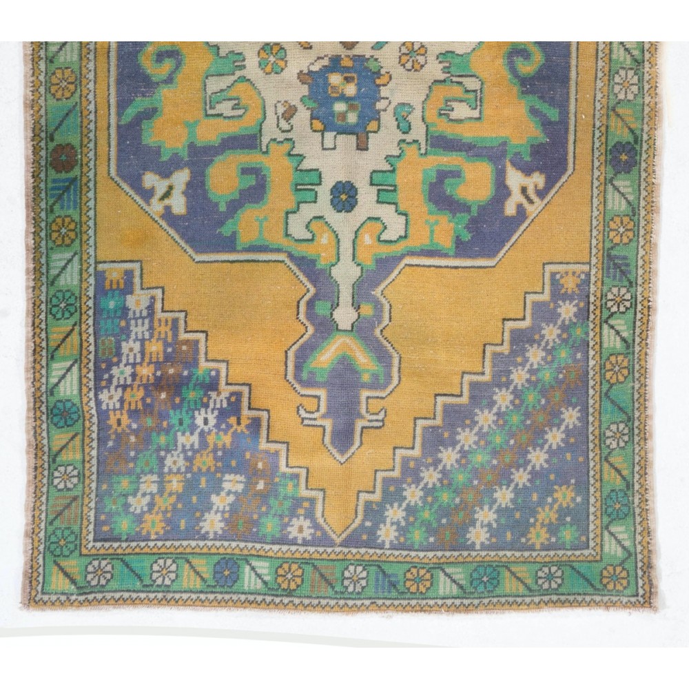 Vintage Anatolian Rug, Wool Carpet for Country Home, Rustic Decor