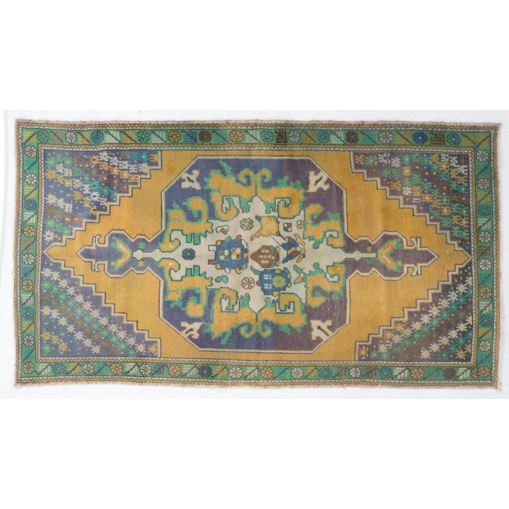 Vintage Anatolian Rug, Wool Carpet for Country Home, Rustic Decor
