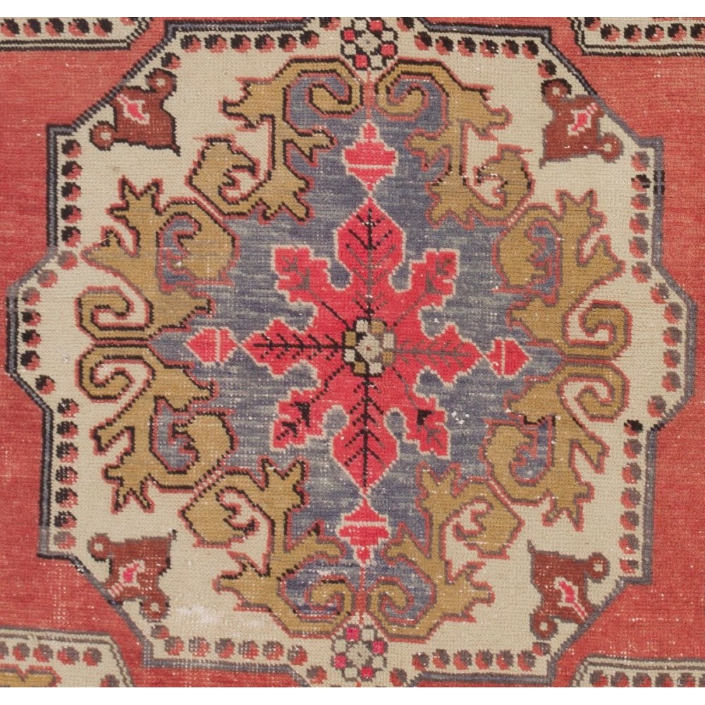Vintage Handmade Area Rug. Ca 1960. Wool Carpet for Home & Office