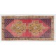 Vintage Hand Knotted Turkish Area Rug with Wool Pile in Red and Gold