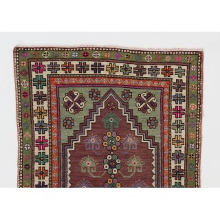 Handmade Vintage Turkish Village Rug
