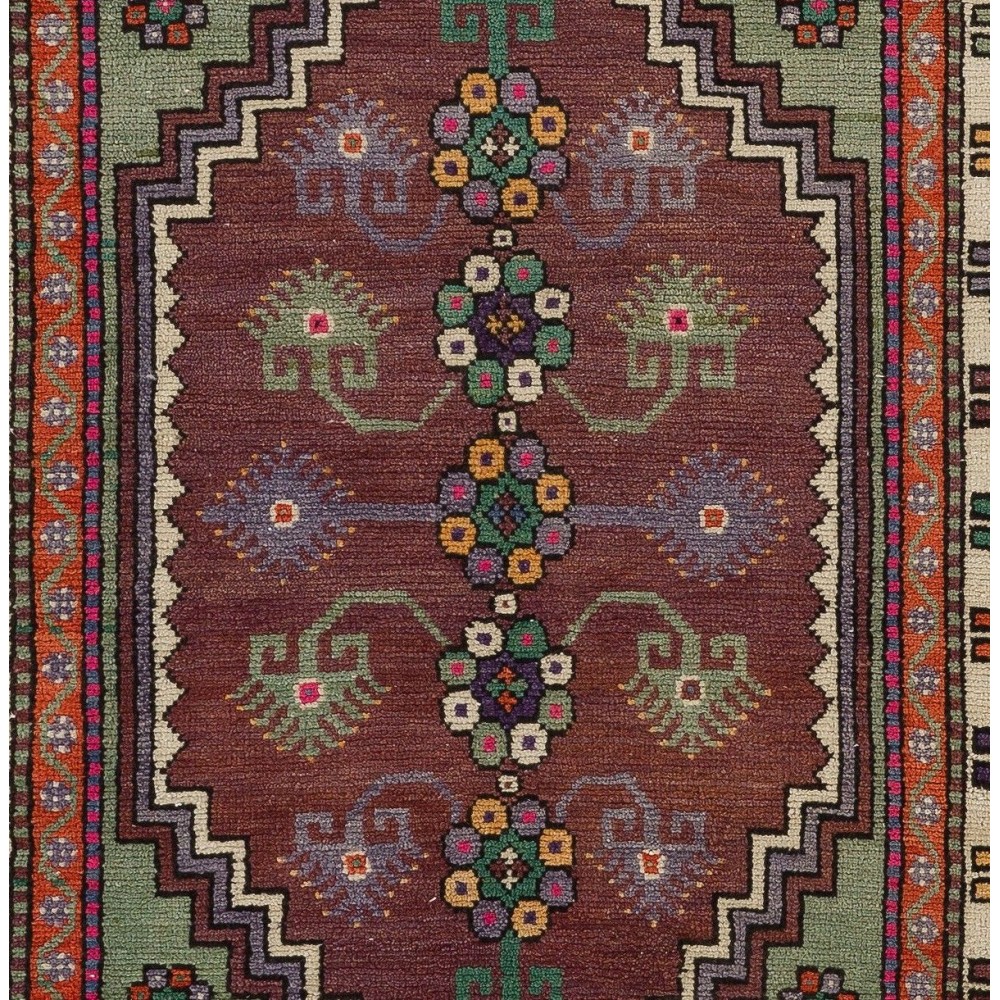 Handmade Vintage Turkish Village Rug