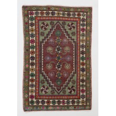 Handmade Vintage Turkish Village Rug