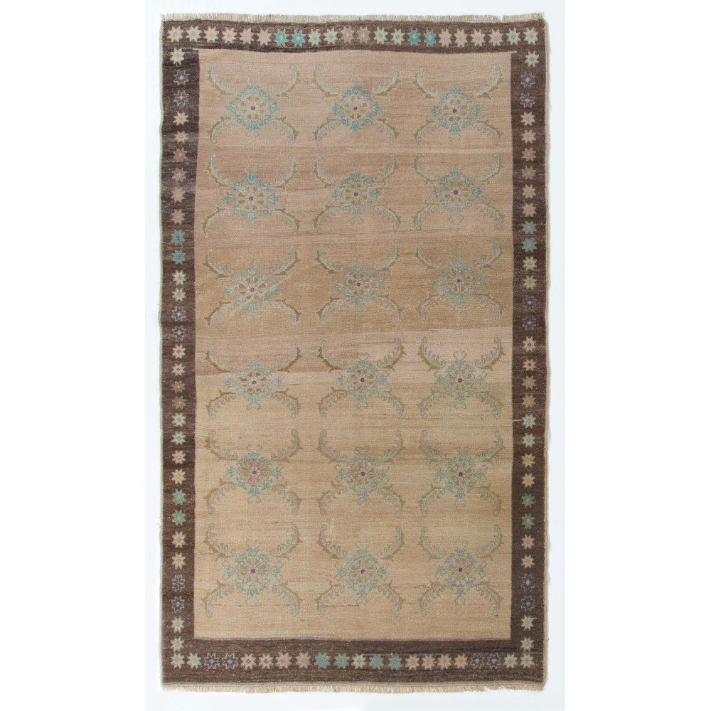 One-of-a-Kind Vintage Hand-Knotted Wool Rug from Karapinar / Turkey. 100% Wool