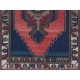 Unusual One of a Kind Vintage Turkish Rug. Navy Blue, Red, Green Gray