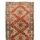 Vintage Central Anatolian Runner. Hand-Knotted Rug for Hallway. All Wool Traditional Oushak Carpet