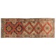 Vintage Central Anatolian Runner. Hand-Knotted Rug for Hallway. All Wool Traditional Oushak Carpet