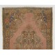 Vintage Hand-knotted Turkish Village Rug. Wool Carpet in Soft Colors