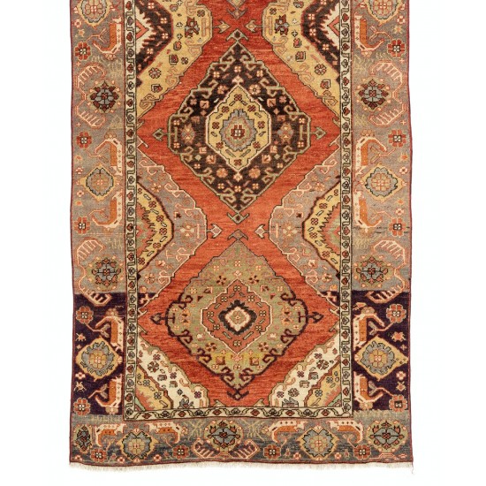 Antique Hand-Knotted Anatolian Oushak Runner Rug. One of a kind Wool Carpet Antique Hand-Knotted Anatolian Oushak Runner Rug. One of a kind Wool Carpet