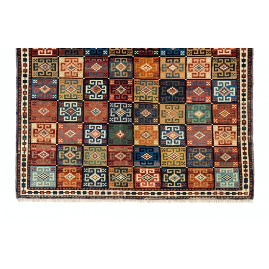 Exceptional Antique Handmade Dowry Rug. 100% Wool & Natural Dyes