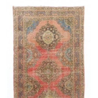 Authentic Turkish Runner Rug, Handmade Vintage Wool Carpet for Hallway decor Authentic Turkish Runner Rug, Handmade Vintage Wool Carpet for Hallway decor