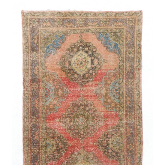 Authentic Turkish Runner Rug, Handmade Vintage Wool Carpet for Hallway decor Authentic Turkish Runner Rug, Handmade Vintage Wool Carpet for Hallway decor