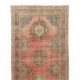 Authentic Turkish Runner Rug, Handmade Vintage Wool Carpet for Hallway decor