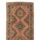 Vintage Central Anatolian Runner. Traditional Hand-Knotted Wool Rug for Hallway decor