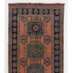 Vintage Hand-Knotted Turkish Runner. One of a kind Wool Hallway Carpet