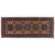 Vintage Hand-Knotted Turkish Runner. One of a kind Wool Hallway Carpet