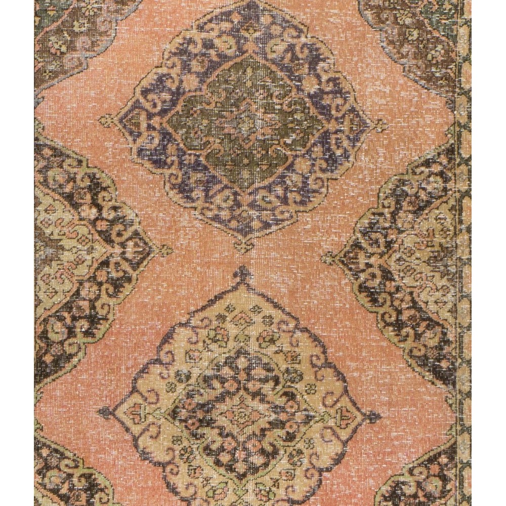 Handmade Vintage Turkish Tribal Runner Rug for Hallway Decor