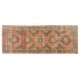Handmade Vintage Turkish Village Runner Rug for Hallway
