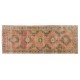 Handmade Vintage Turkish Village Runner Rug for Hallway