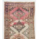 Vintage Oushak Wool Runner Rug. Handmade Turkish Corridor Carpet