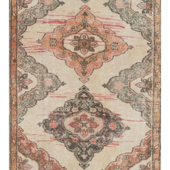 One of a Kind Vintage Central Anatolian Oushak Runner