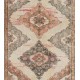 Vintage Oushak Wool Runner Rug. Handmade Turkish Corridor Carpet