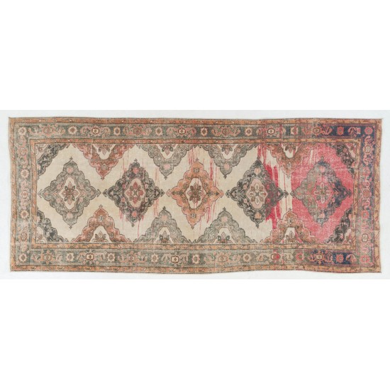 One of a Kind Vintage Central Anatolian Oushak Runner