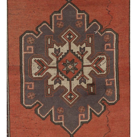 Antique Hand Knotted Central Anatolian Runner with Wool Pile One of a Kind Antique Hand Knotted Central Anatolian Runner with Wool Pile One of a Kind