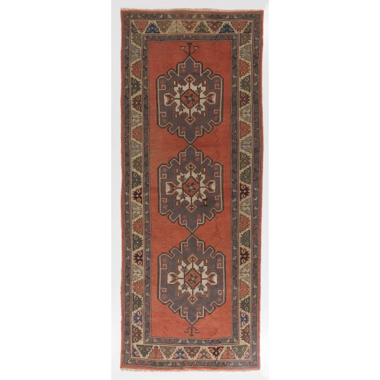Antique Hand Knotted Central Anatolian Runner with Wool Pile One of a Kind Antique Hand Knotted Central Anatolian Runner with Wool Pile One of a Kind
