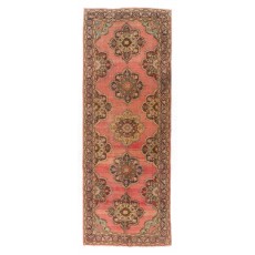 Handmade Vintage Konya-Sille Runner Rug. Tribal Style Hallway Runner