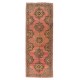 Handmade Vintage Konya-Sille Runner Rug. Tribal Style Hallway Runner