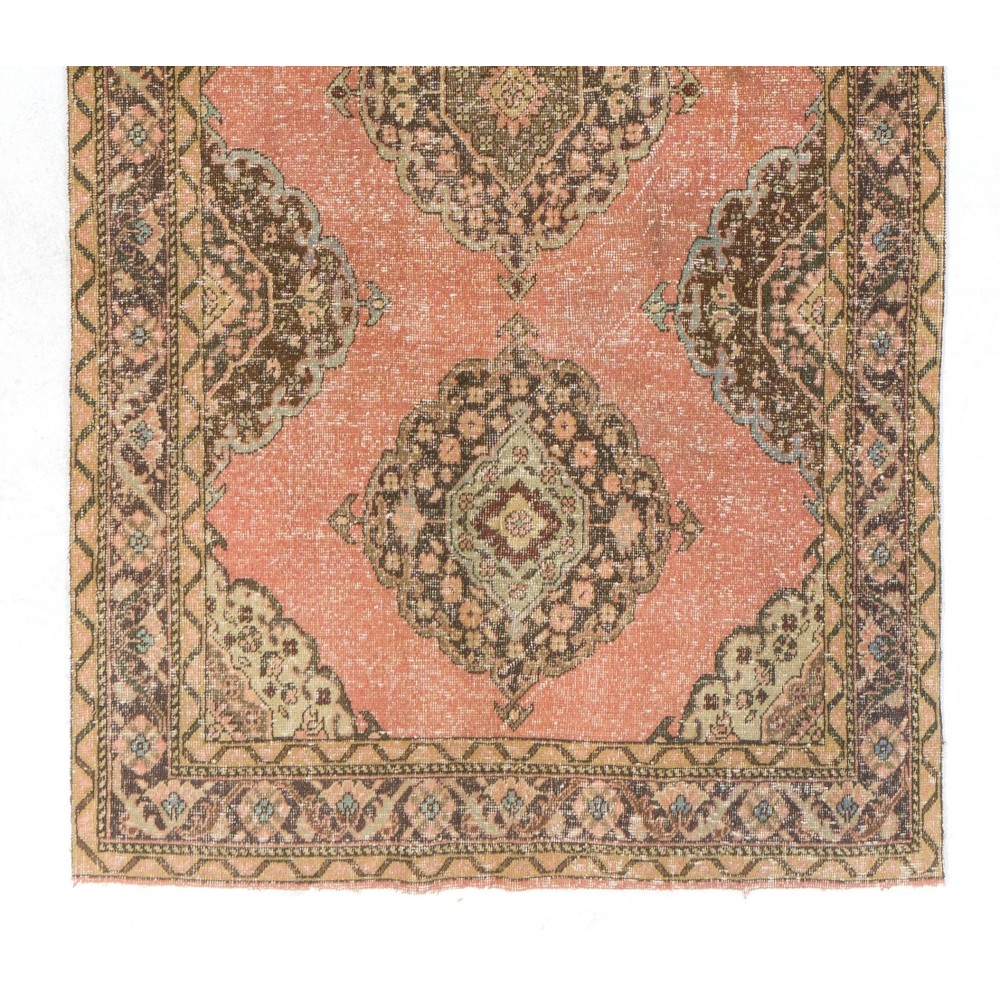 Vintage Handmade Hallway Runner. Kitchen Rug. Corridor Rug. One of a kind Stair Rug