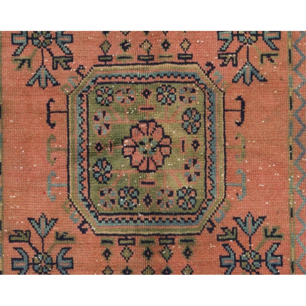One-of-a-Kind Vintage Handmade Turkish Village Runner Rug for Hallway
