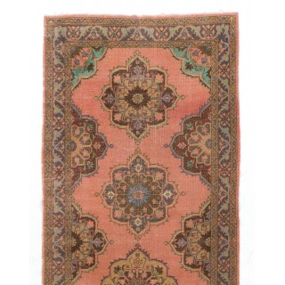 One-of-a-Kind Handmade Vintage Turkish Village Runner Rug for Hallway Decor One-of-a-Kind Handmade Vintage Turkish Village Runner Rug for Hallway Decor