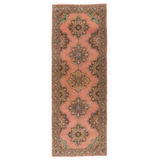 One-of-a-Kind Handmade Vintage Turkish Village Runner Rug for Hallway Decor