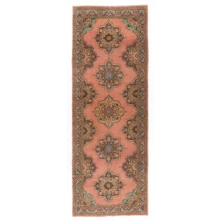 One-of-a-Kind Handmade Vintage Turkish Village Runner Rug for Hallway Decor
