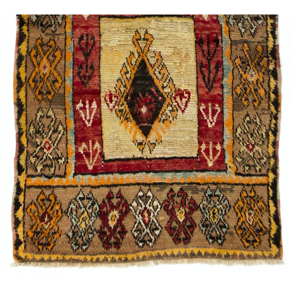 Antique Handmade Anatolian Village Rug