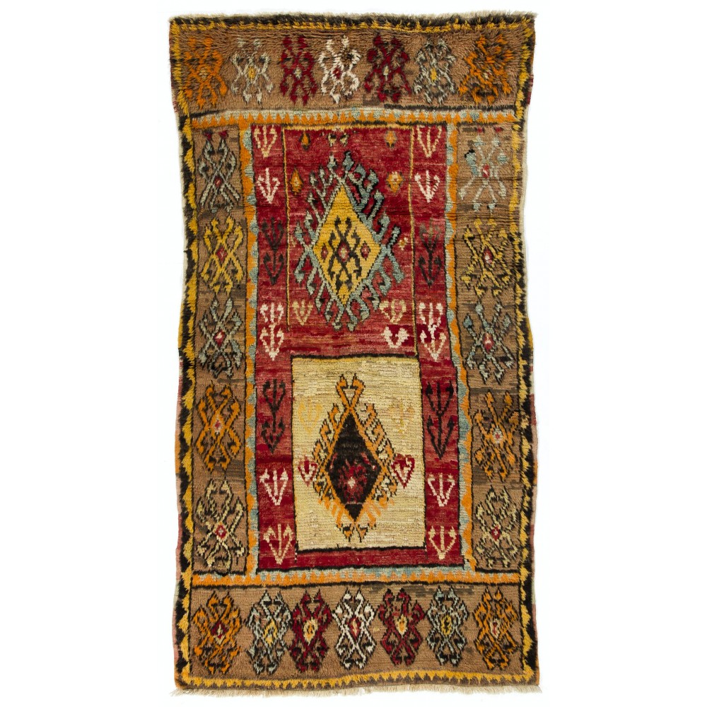 Antique Handmade Anatolian Village Rug