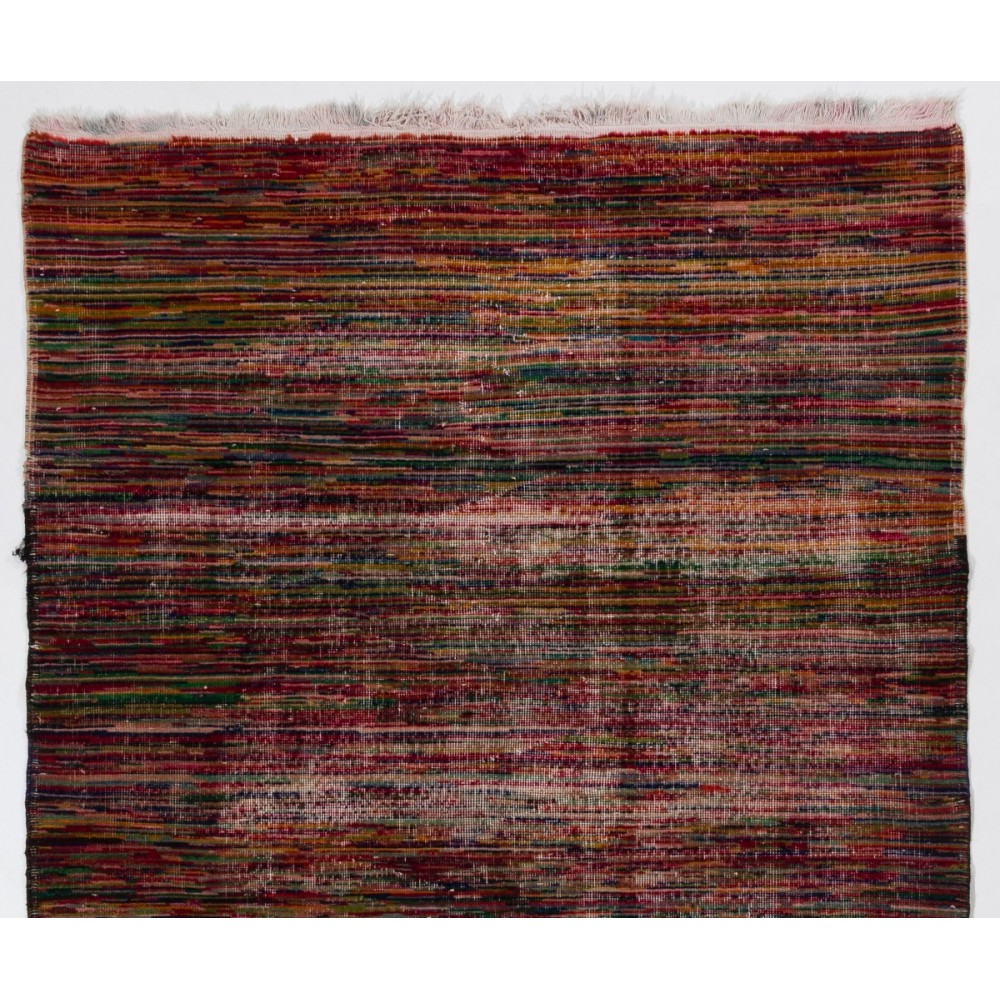Abstract Midcentury Modern Handmade Turkish Rug