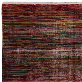 Abstract Midcentury Modern Handmade Turkish Rug