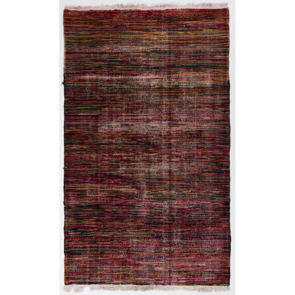 Abstract Midcentury Modern Handmade Turkish Rug