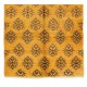 Mid-Century Handmade Karapinar Rug in Butterscotch Yellow, 100% Wool