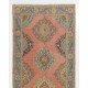 Vintage Handmade Turkish Oushak Runner Rug for Hallway
