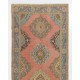 Vintage Turkish Oushak Runner Rug for Hallway