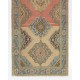 Vintage Handmade Turkish Oushak Runner Rug for Hallway