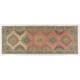 Vintage Handmade Turkish Oushak Runner Rug for Hallway